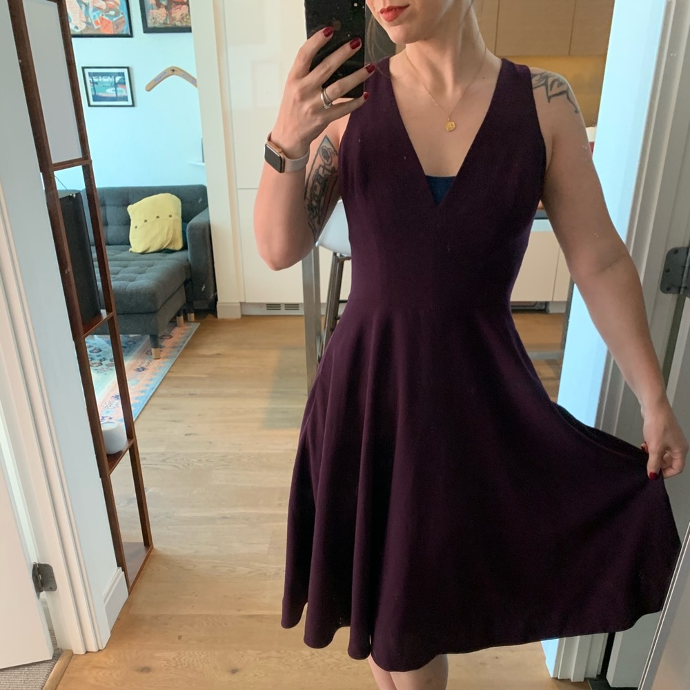 Deep Purple Fit & Flare Dress